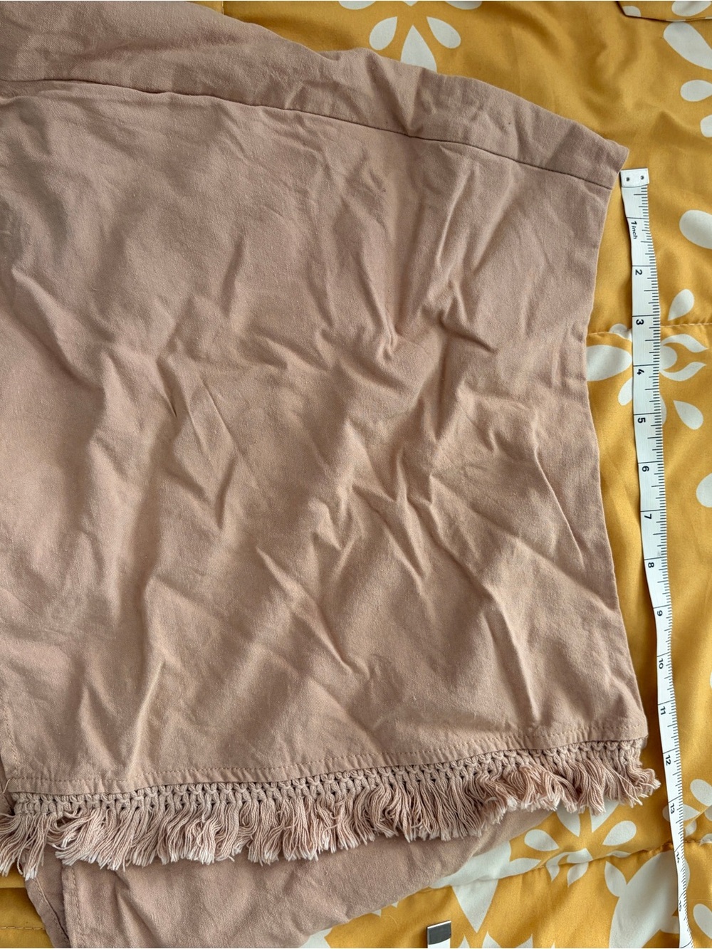 Blush Pink Fringe Hem skort